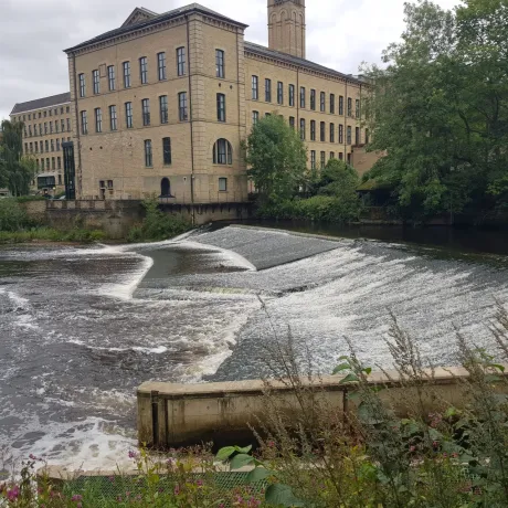 River Aire's Salts Mill Weir